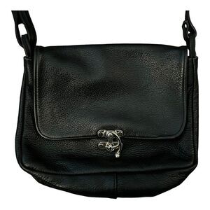 KT Leather Designs Black Purse EUC Made in USA